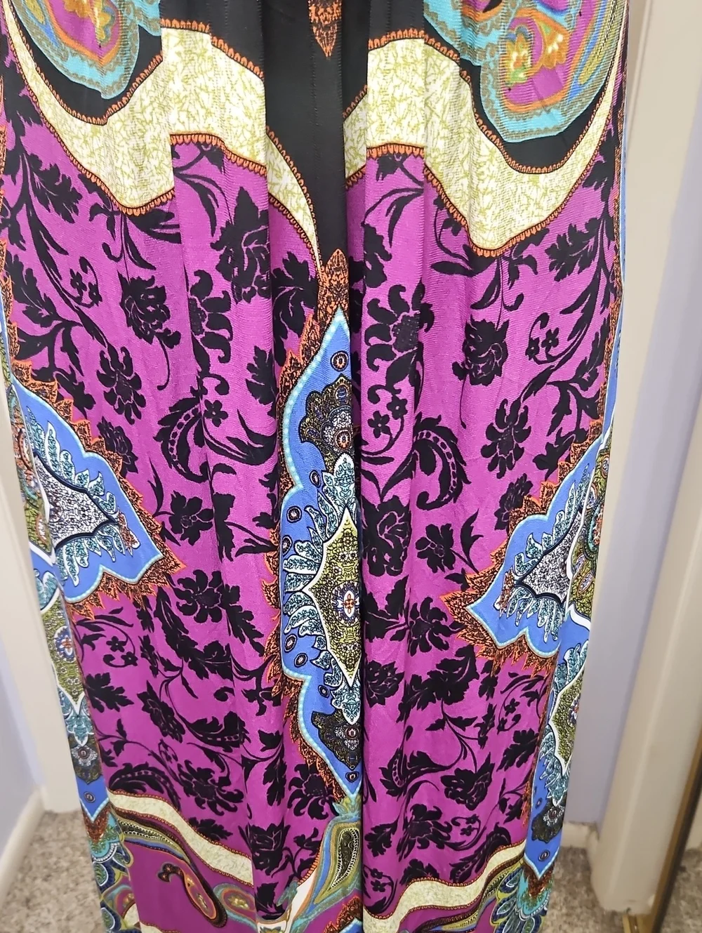 live and let live One World  Purple Paisley Maxi Dress With Sparkle